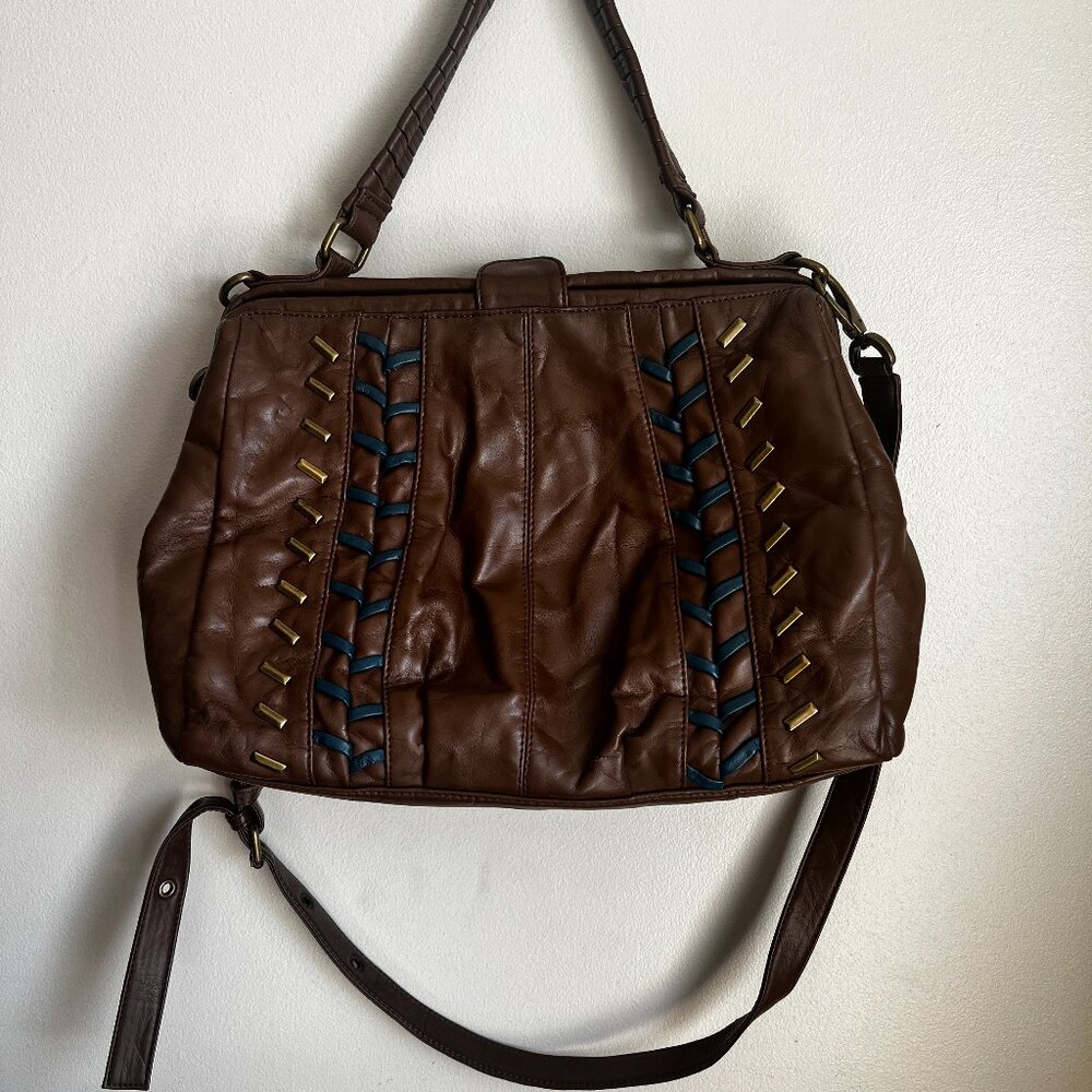 Matt & Nat Woven Detail, Large Handbag Crossbody